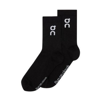 ON LOGO 3 PACK CREW TENNIS SOCKS NEGRO